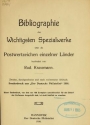 Cover of Bibliographie der wichtigsten Spezialwerke über die Postwertzeichen einzelner Länder