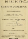 Cover of Boyd's directory of Washington & Georgetown