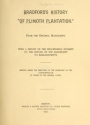 Cover of Bradford's history 'Of Plimoth plantation.'