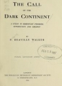 Cover of The call of the dark continent