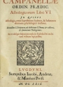 Cover of Campanellæ ... Astrologicorum libri vi