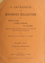 Cover of A catalogue for advanced collectors of postage stamps, stamped envelopes and wrappers