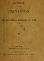 Cover of Catalogue of the paintings