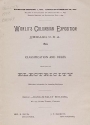 Cover of Classification and rules, Department of Electricity