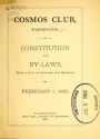 Cover of Constitution and By-Laws, with a list of officers and members