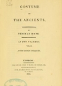 Cover of Costume of the ancients