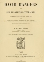 Cover of David d'Angers et ses relations littéraires