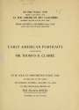 Cover of De luxe illustrated catalogue of early American portraits