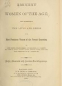 Cover of Eminent women of the age