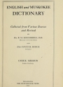 Cover of English and Muskokee dictionary