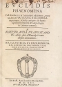 Cover of Euclidis Phaenomena post Zamberti & Maurolyci editionem