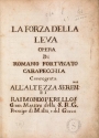Cover of La forza della leva