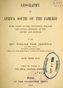 Cover of Geography of Africa south of the Zambesi