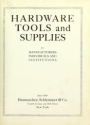 Cover of Hardware tools and supplies for manufacturers, individuals and institutions