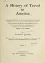Cover of A history of travel in America