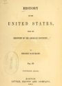 Cover of History of the United States from the discovery of the American continent