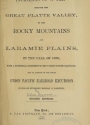 Cover of Incidents of a trip through the great Platte Valley, to the Rocky Mountains and Laramie Plains