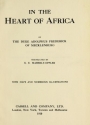 Cover of In the heart of Africa