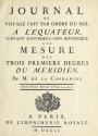Cover of Journal du voyage fait par ordre du roi, a l'équateur