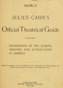 Cover of Julius Cahn's official theatrical guide