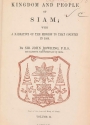 Cover of The kingdom and people of Siam