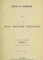 Cover of Minutes of proceedings of the Royal Artillery Institution v.10 (1877-1879)