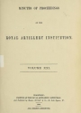 Cover of Minutes of proceedings of the Royal Artillery Institution v.21 (1894)