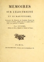 Cover of Mémoires sur l'électricité et la magnétisme