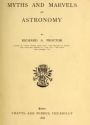 Cover of Myths and marvels of astronomy