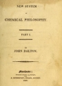 Cover of A new system of chemical philosophy