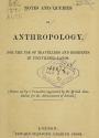 Cover of Notes and queries on anthropology