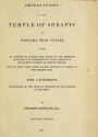 Cover of Observations on the temple of Serapis at Pozzuoli near Naples