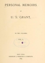 Cover of Personal memoirs of U.S. Grant
