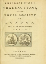 Cover of Philosophical transactions of the Royal Society of London v. 74 (1784)