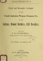 Cover of Priced and descriptive catalogue of the utensils, implements, weapons, ornaments, etc., of the Indians, mound builders, cliff dwellers no. 3