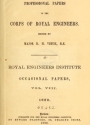 Cover of Professional papers of the Corps of Royal Engineers