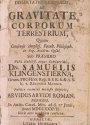 Cover of Q.F.F.Q.S. Dissertatio gradualis, De gravitate corporum terrestrium