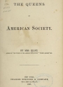 Cover of The queens of American society