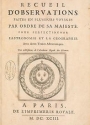Cover of Recueil d'observations faites en plusieurs voyages par ordre de Sa Majesté, pour perfectionner l'astronomie et la geographie