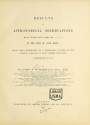 Cover of Results of astronomical observations made during the years 1834, 5, 6, 7, 8, at the Cape of Good Hope