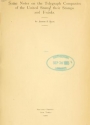 Cover of Some notes on the telegraph companies of the United States