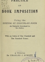 Cover of The theory and practice of book imposition