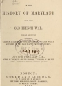 Cover of Tragic scenes in the history of Maryland and the old French War