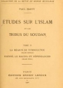 Cover of Études sur l'Islam et les tribus du Soudan