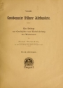 Cover of Ueber Gewebemuster früherer Jahrhunderte