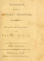 Cover of Verzeichniss meiner Insecten-Sammlung c. 1