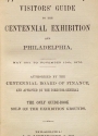Cover of Visitors' guide to the Centennial Exhibition and Philadelphia