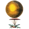 early 19th century style balloon with wings