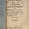 Sulle cicerchie- Memoria letta nell'adunanza della R. Accademia dei Georgofili di Firenze il di' 3 agosto 1785.