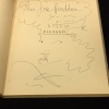 Picasso's inscription to Joe [Hirshhorn], signature, date, and full-page doodle of a face